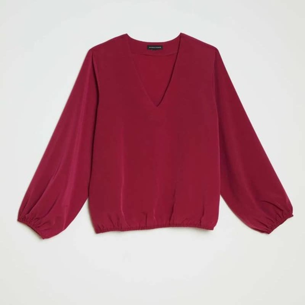 Universal Standard Balloon Sleeve Blouse in Anemone Pink Fuchsia Sz XS - 10 - 12 - Picture 2 of 9